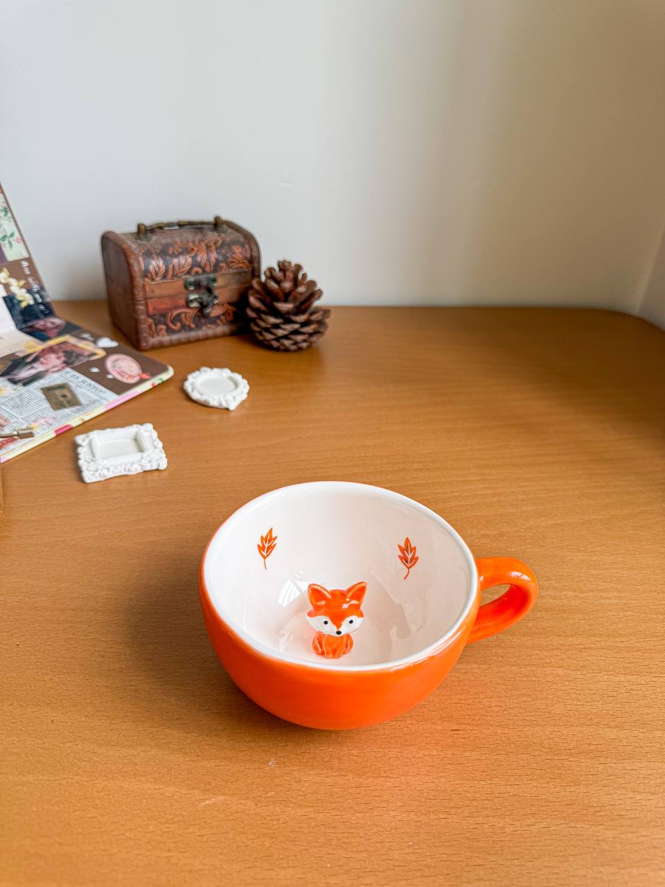 ماگ لته خوری سوپرایزی سرامیکی طرح روباه