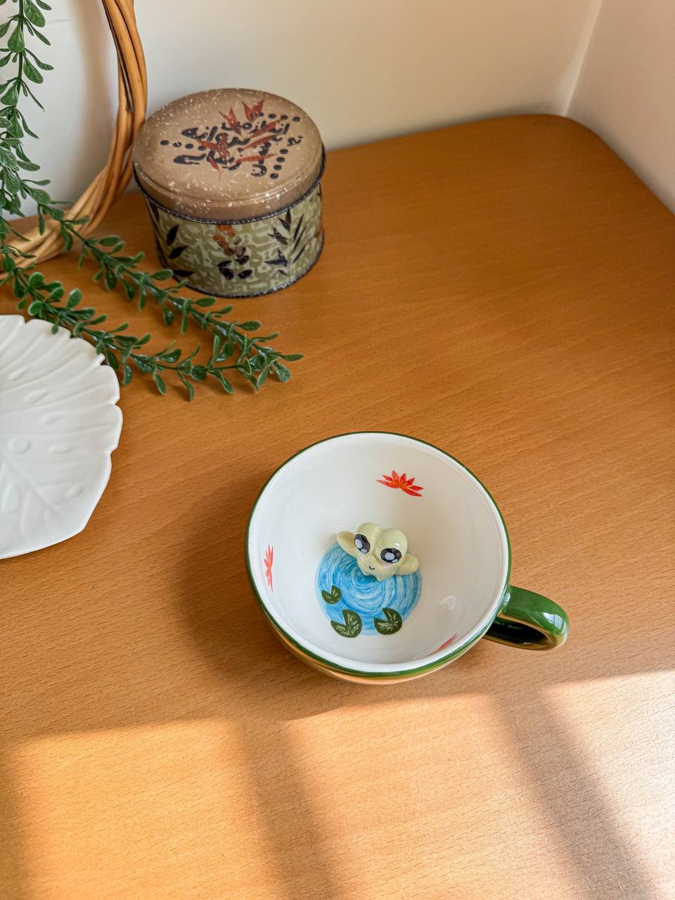 ماگ لته خوری سوپرایزی سرامیکی با طرح قورباغه